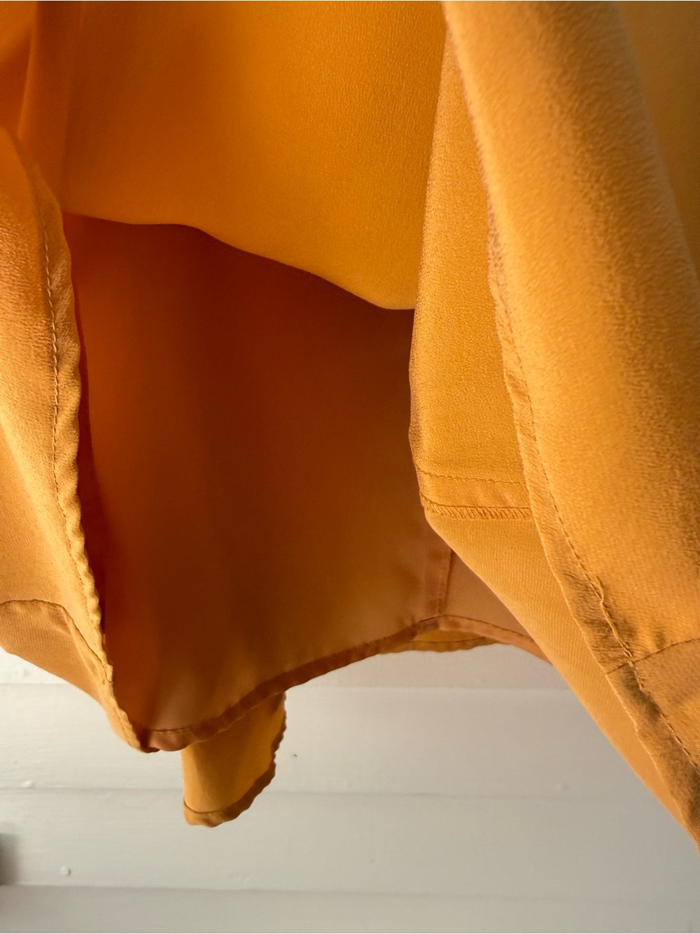 Vintage Stephanie Andrews 100% Silk Mustard Maxi A-Line Skirt Size 6 NWT - Picture 3 of 6